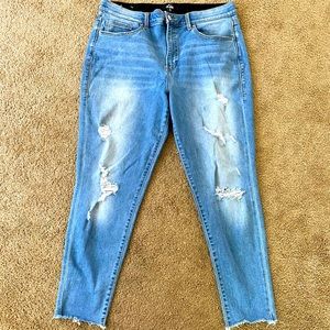 Lularoe straight denim distressed size 34